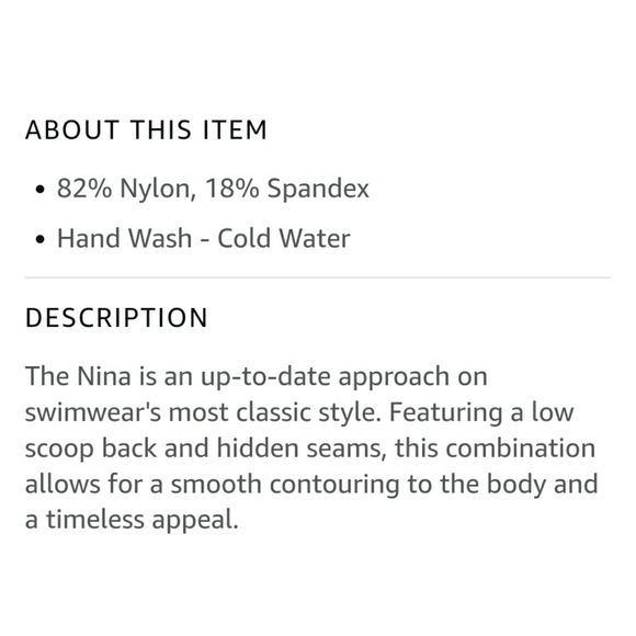 🐚NWT🐚Onia Nina One Piece Swimsuit - Picture 3 of 3